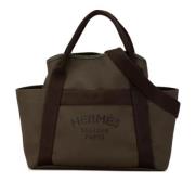 Pre-owned Canvas shoulder-bags Hermès Vintage , Brown , Dames