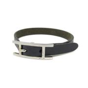 Pre-owned Leather bracelets Hermès Vintage , Black , Dames