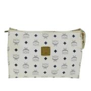 Pre-owned Canvas clutches MCM Pre-owned , White , Dames