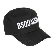 Gabardine Baseball Cap Dsquared2 , Black , Dames