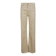 Wijde Amber Broek Dondup , Beige , Dames