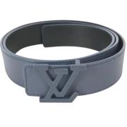 Pre-owned Leather belts Louis Vuitton Vintage , Blue , Heren