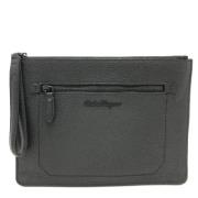 Pre-owned Leather clutches Salvatore Ferragamo Pre-owned , Black , Her...