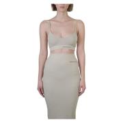 Ribgebreide BH Top Hinnominate , Beige , Dames