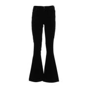 Zwarte Fluwelen Broek 7 For All Mankind , Black , Dames