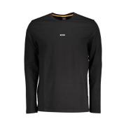 Elegante longsleeve katoenen shirt Hugo Boss , Black , Heren