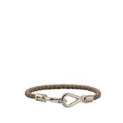 Pre-owned Leather bracelets Hermès Vintage , Gray , Dames