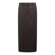 Maxi Rok met Ritssluitingen Helmut Lang , Brown , Dames