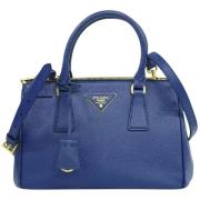 Pre-owned Leather handbags Prada Vintage , Blue , Dames