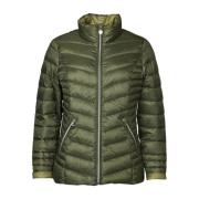 Lichte donsjas met hoge kraag Danwear , Green , Dames