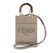 Pre-owned Leather fendi-bags Fendi Vintage , Gray , Dames