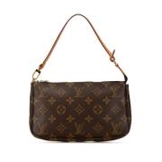 Pre-owned Canvas clutches Louis Vuitton Vintage , Brown , Dames