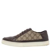 Pre-owned Coated canvas sneakers Gucci Vintage , Beige , Heren