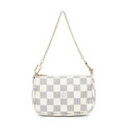 Pre-owned Coated canvas clutches Louis Vuitton Vintage , White , Dames