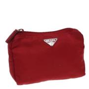 Pre-owned Nylon pouches Prada Vintage , Red , Dames