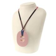 Pre-owned Silk necklaces Hermès Vintage , Pink , Dames