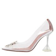 Pre-owned Fabric heels Amina Muaddi Pre-owned , White , Dames