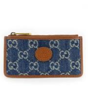 Pre-owned Denim wallets Gucci Vintage , Blue , Dames