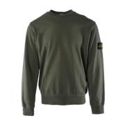 Groene Iconisch Logo Katoenen Sweater Stone Island , Green , Heren