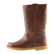 Tabak Leren Hoge Laarzen Luna Nature Footwear , Brown , Dames