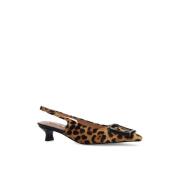 Bruine Luipaardprint Platte Schoenen Bibi Lou , Brown , Dames