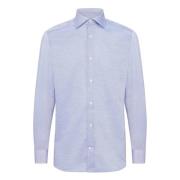 Dobby Micro Fancy Windsor Kraag Shirt Slim Fit Boggi Milano , Blue , H...