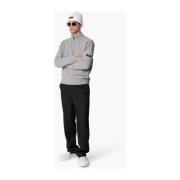 Gebreide Halfzip Sweater Grijs Quotrell , Gray , Heren