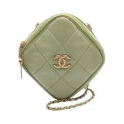 Pre-owned Leather chanel-bags Chanel Vintage , Green , Dames