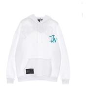 Witte lichtgewicht hoodie met 3D-letters Dolly Noire , White , Heren