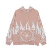 Bandana Print Lichtgewicht Hoodie Roze Vision OF Super , Pink , Heren