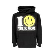 Smiley Hoodie Market , Black , Heren