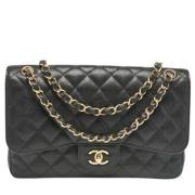 Pre-owned Leather chanel-bags Chanel Vintage , Black , Dames