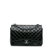 Pre-owned Leather shoulder-bags Chanel Vintage , Black , Dames