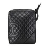 Pre-owned Leather chanel-bags Chanel Vintage , Black , Dames