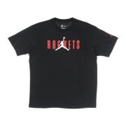 NBA Courtside Statement Tee Zwart Jordan , Black , Heren