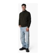 Groene Combat Gebreide Halfzip Sweater Quotrell , Green , Heren