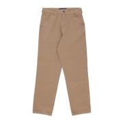 Canvas Katoen Casual Chinos Broek Iuter , Beige , Heren