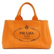 Pre-owned Canvas prada-bags Prada Vintage , Orange , Dames