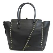 Pre-owned Leather handbags Valentino Vintage , Black , Dames