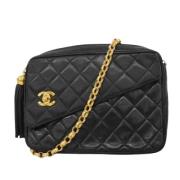 Pre-owned Leather chanel-bags Chanel Vintage , Black , Dames