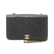 Pre-owned Leather chanel-bags Chanel Vintage , Black , Dames