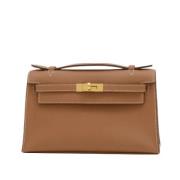 Pre-owned Leather handbags Hermès Vintage , Brown , Dames