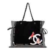 Pre-owned Canvas totes Chanel Vintage , Black , Dames