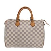 Pre-owned Canvas handbags Louis Vuitton Vintage , Beige , Dames