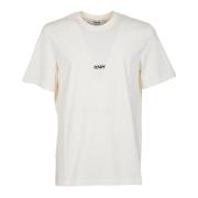 Casual Logo T-shirt Beige Msgm , Beige , Heren