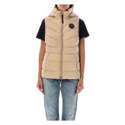 Woestijnzand Gewatteerde Hooded Vest Canada Goose , Beige , Dames