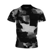 Camouflage Katoenen T-shirt met ronde hals Dolce & Gabbana , Multicolo...