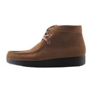 Olie Suède Veterschoen Mahonie Nature Footwear , Brown , Heren