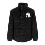 Cord Puffer Jack Navy/Wit New Era , Black , Heren