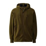 Groene rits hoodie met bril C.p. Company , Green , Heren